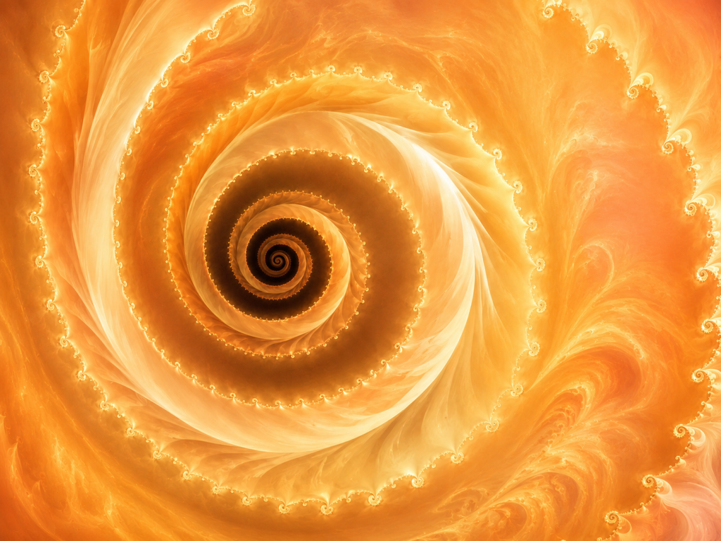 Spirale Fraktal, Spirale, orange