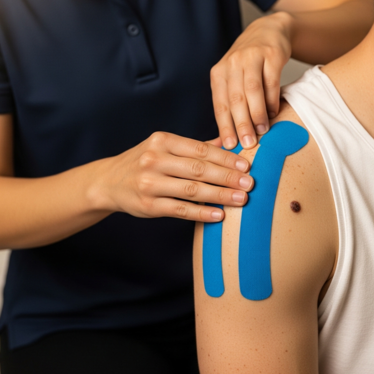 Physio- Kinesiotapes in der Heilpraxis für Physiotherapie Heike Amthor in Leipzig Stötteritz